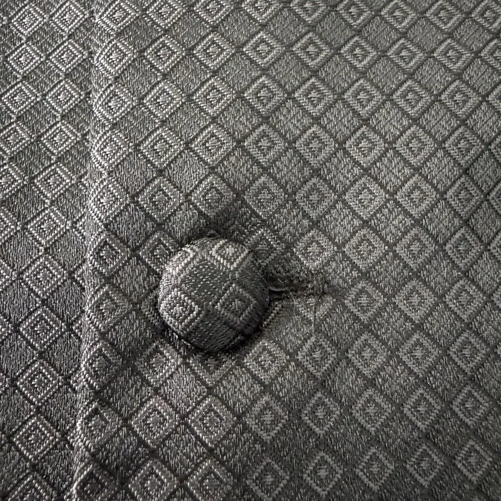 Vittorino Signature Collection Vest Mens M Gray Geometric Print 5 Button Formal